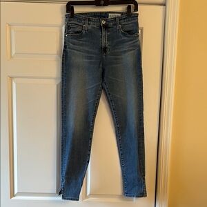 AG/Anthropologie high rise Stevie ankle jeans